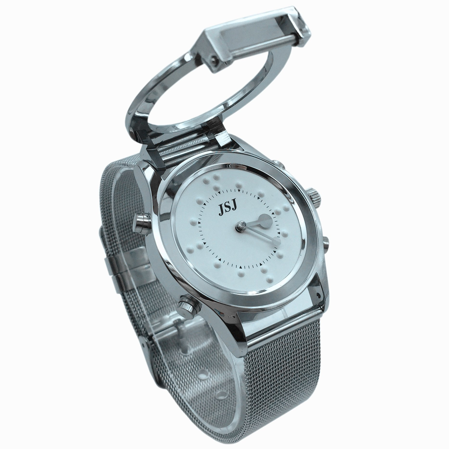 Tactile & Talking Watch with Metal Strap